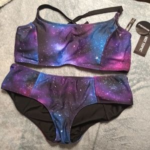 Cosmic Bikini Swimsuit 💦✨Reversible💜Hot Topic XL